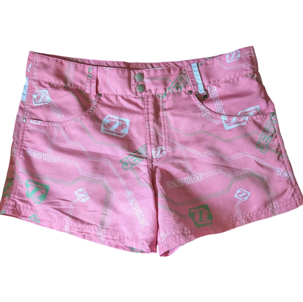 Jetpilot Women's Board Shorts Pink And White Water Sports Size 9(29)